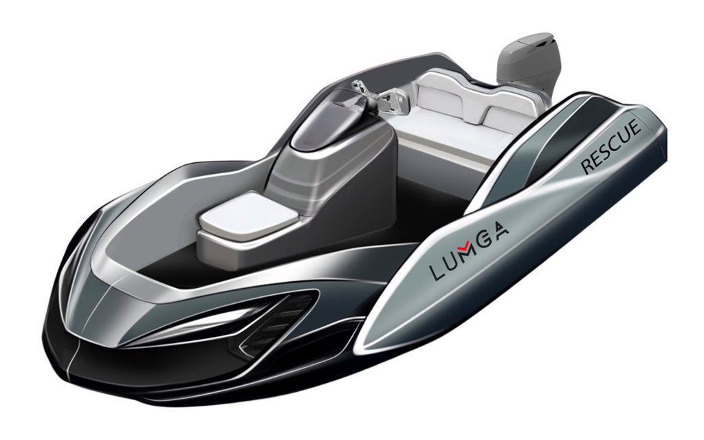 Rescue Jet Ski Concept by Lumga – Futuristic Personal Watercraft (PWC) for Emergency and Water Rescue Operations.