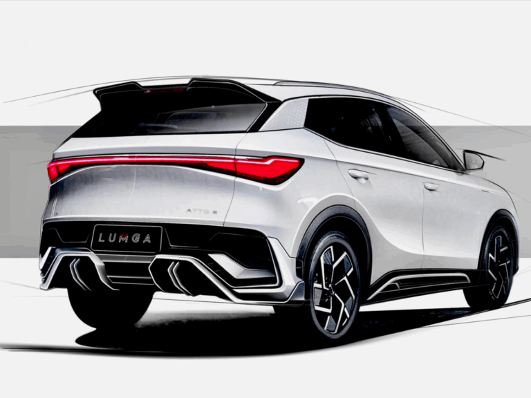 BYD ATTO 3 aerodynamic body kit design illustrated by LUMGA