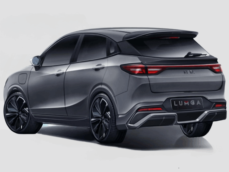 Hand-drawn concept for LUMGA’s custom car skirt body kit for Neta V II.