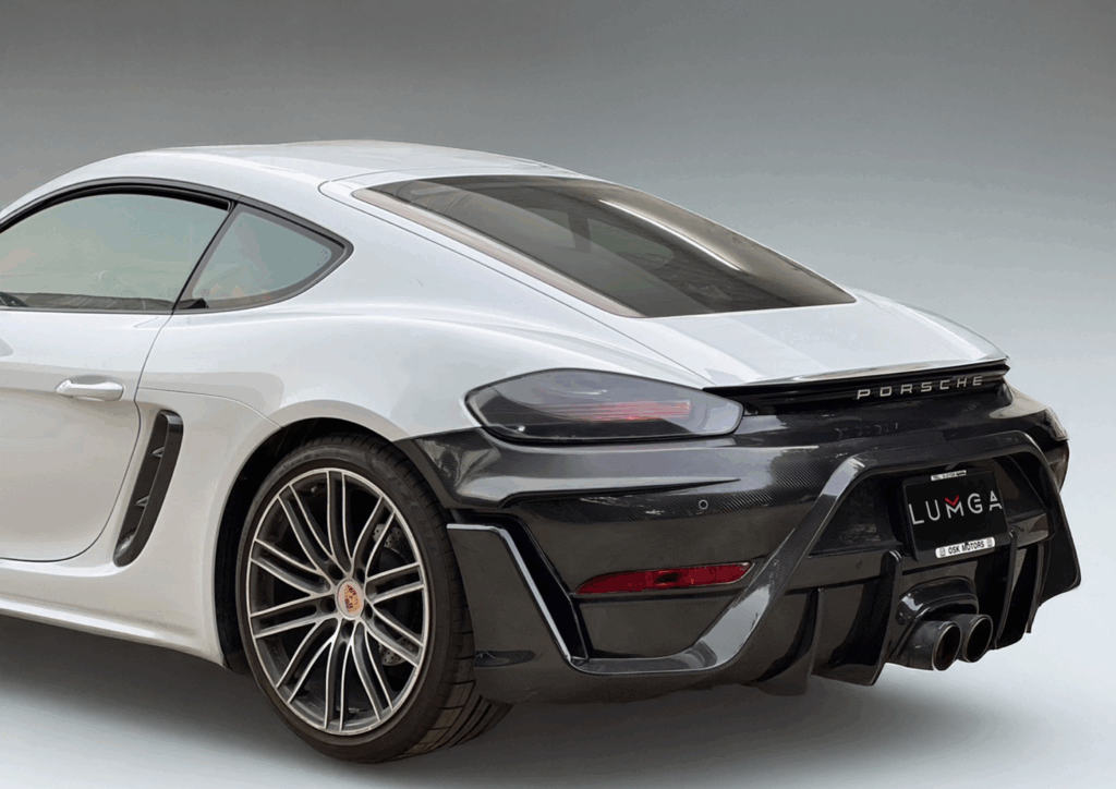 High-performance carbon fiber kit for Porsche sports cars.