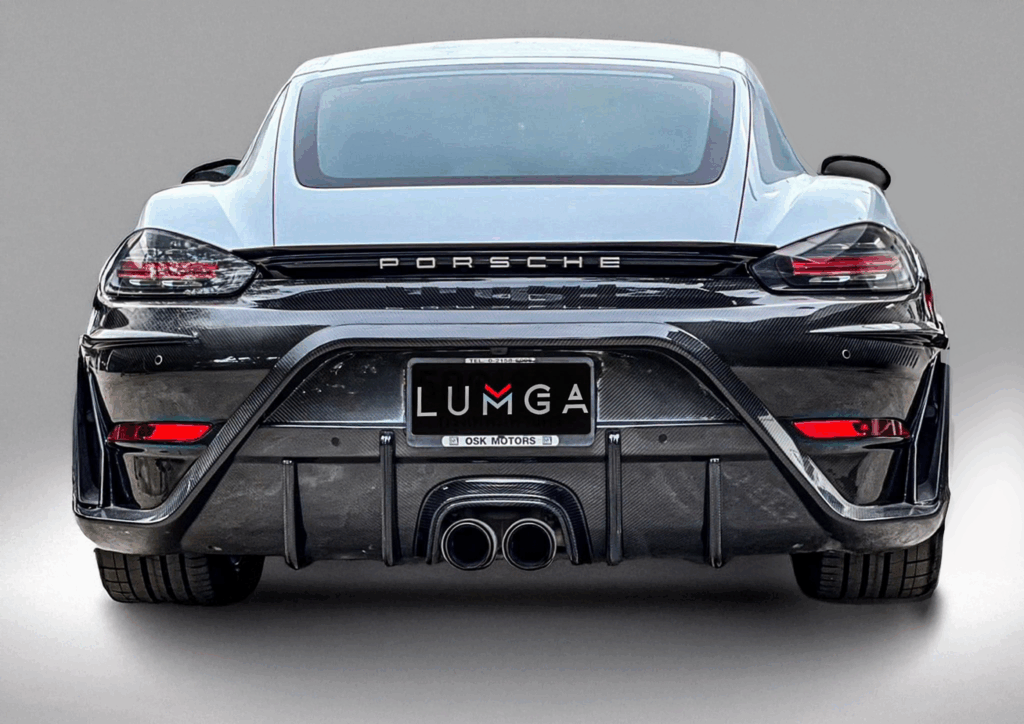 Precision-fit carbon fiber parts for Porsche by LUMGA Thailand.