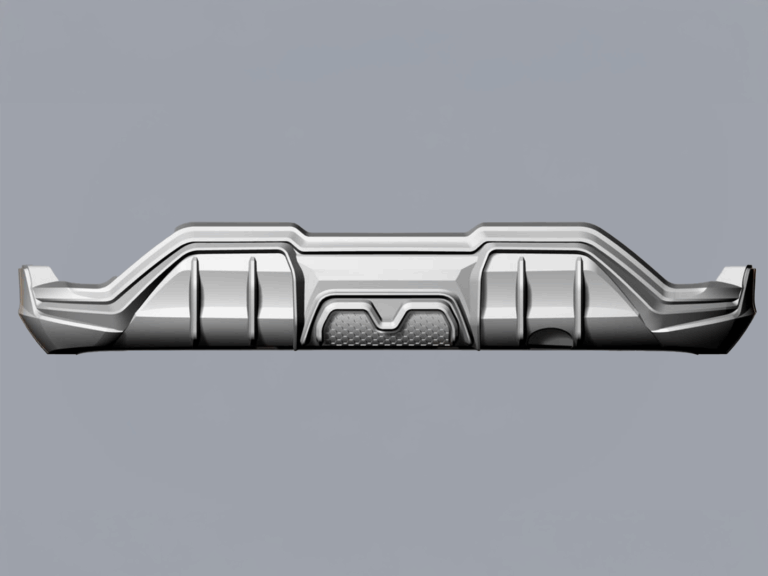 Modern 3D car body kit design visualized with CAD software by LUMGA.