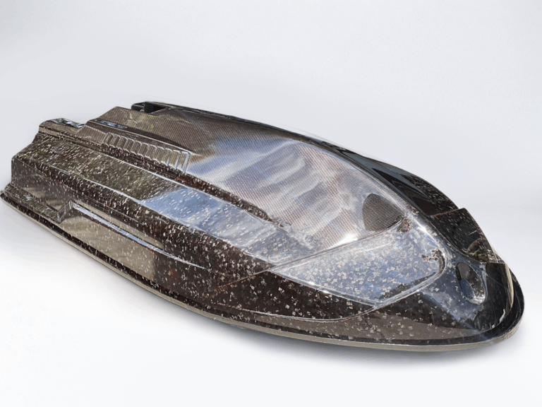 Carbon fiber prepreg jet ski hull by LUMGA for high performance.
