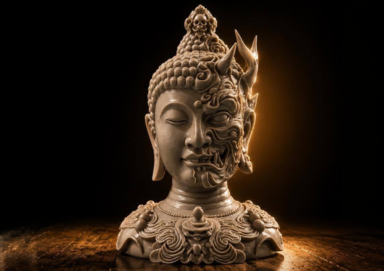 LUMGA - Buddha Bust 3d Printed Sculpture Lumga