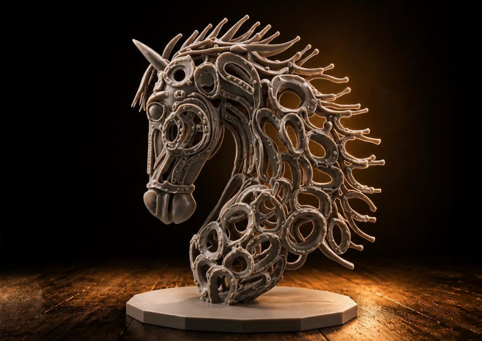 LUMGA - Unicorn Head 3d Printed Model Lumga